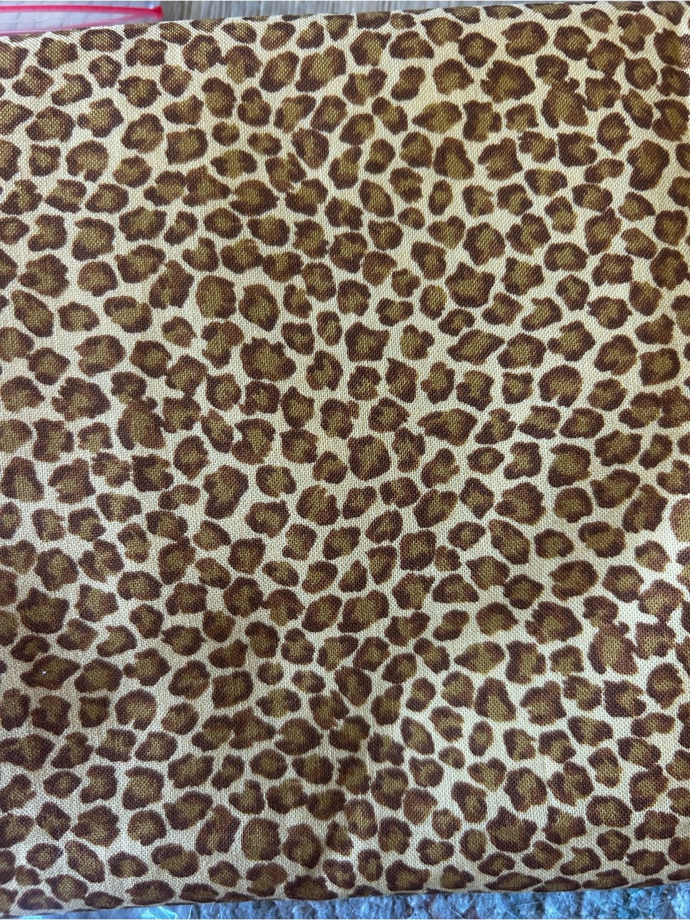 Leopard Print Fabric Accent Piece - Brown and Cream